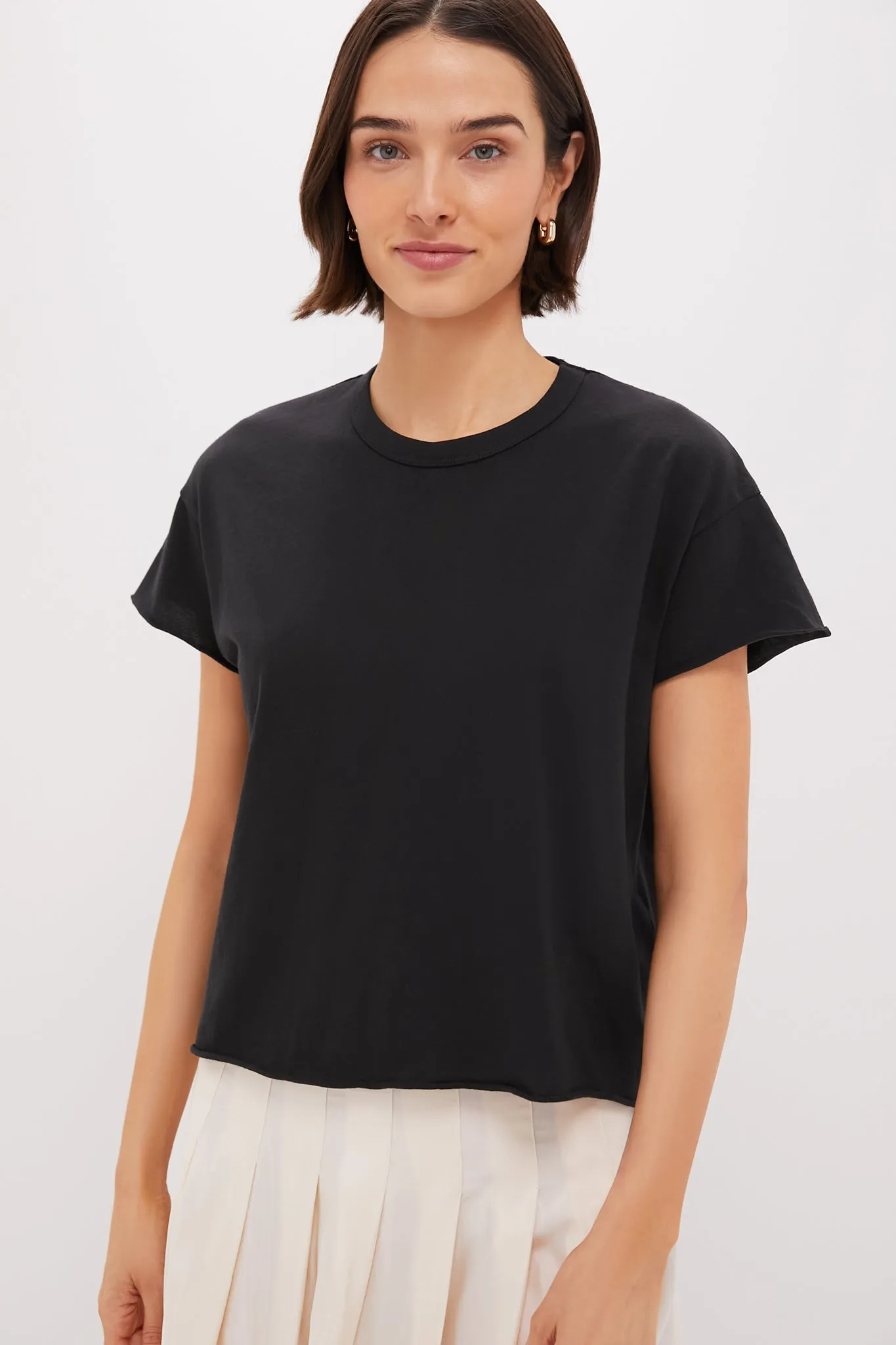 Almost Black The Crop Tee sold by Tuckernuck