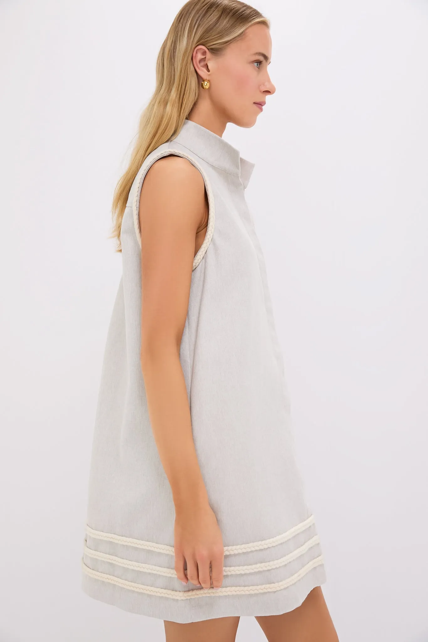 Flax Brushed Canvas Sleeveless Charlie Dress sold by Tuckernuck product image thumbnail 3