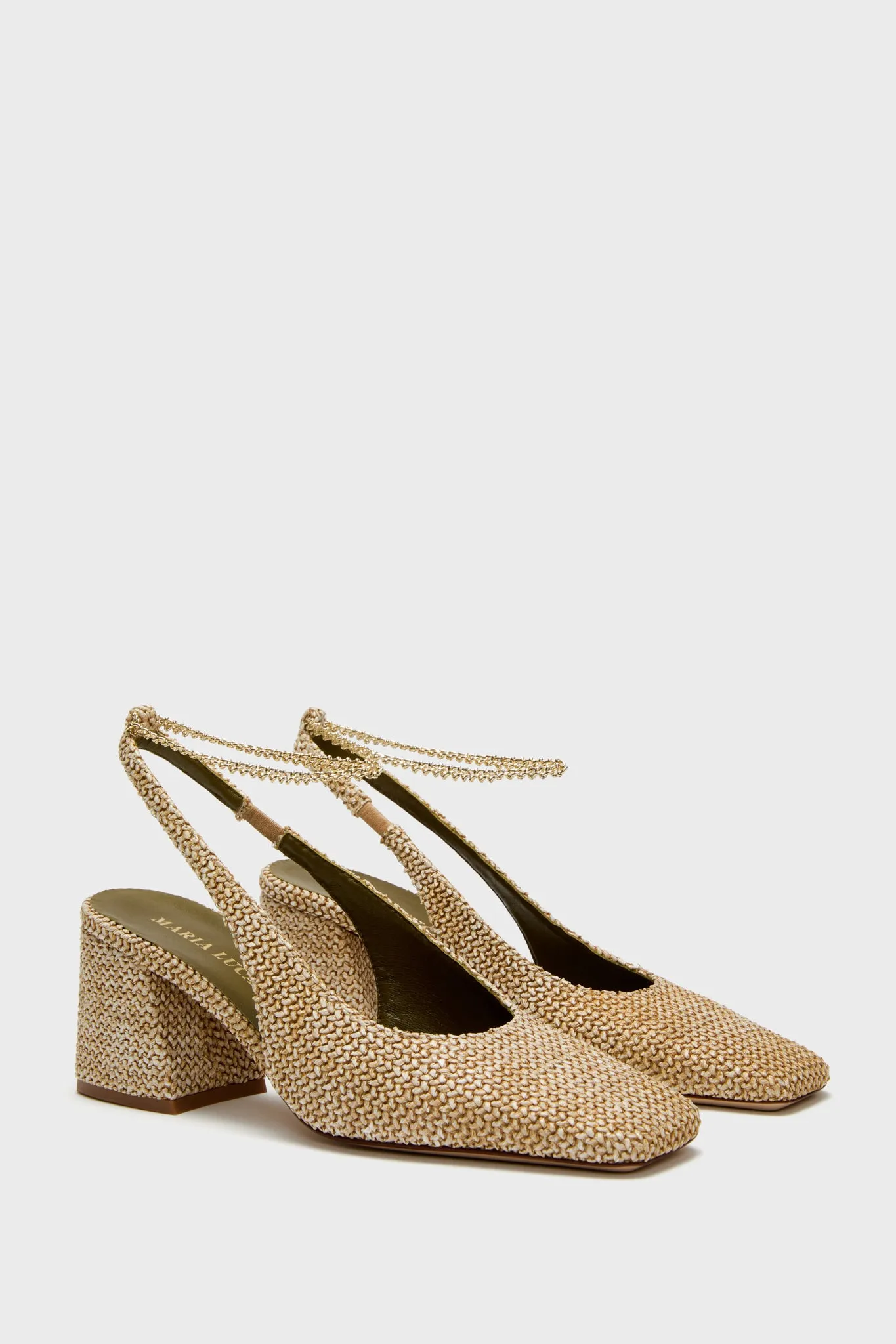 Natural Raffia Ilaria Slingback Heels sold by Tuckernuck product image thumbnail 4