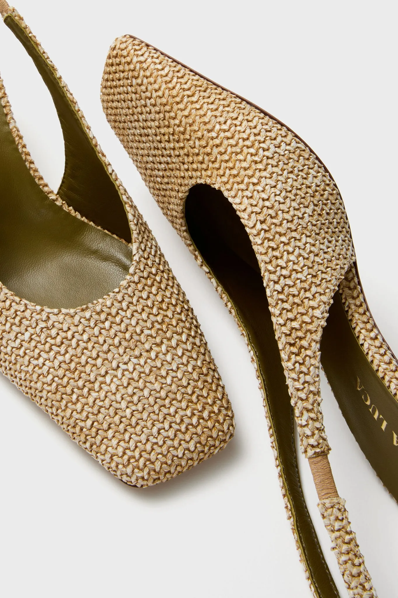 Natural Raffia Ilaria Slingback Heels sold by Tuckernuck product image thumbnail 5