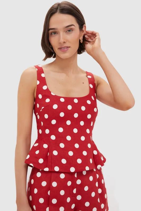 Polka Dot Rosalie Top sold by Tuckernuck