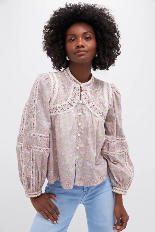 Pink Gislea Print Blouse sold by Tuckernuck