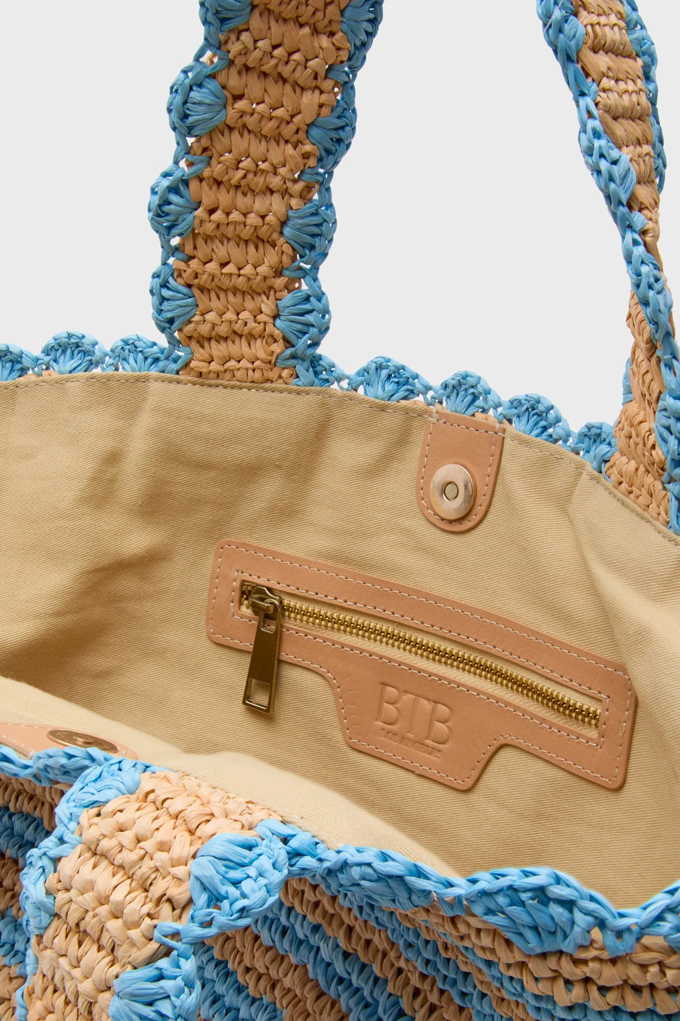 Blue and Natural Odesa Striped Tote sold by Tuckernuck product image thumbnail 5