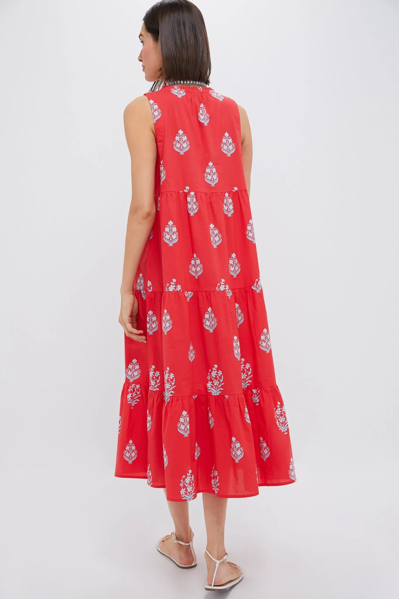 Scarlet Bouquet Blockprint Salty Paloma Caftan sold by Tuckernuck product image thumbnail 3