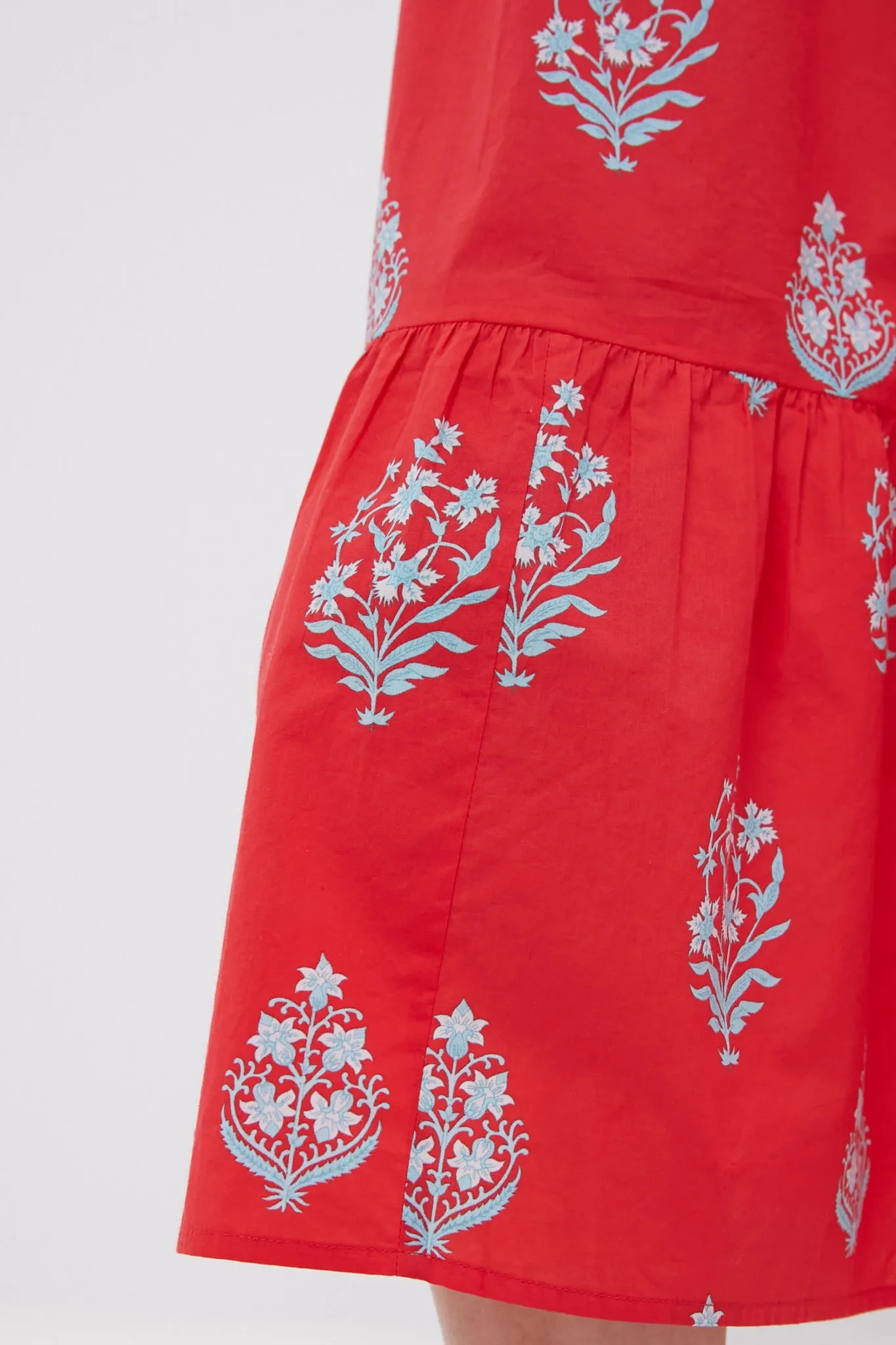 Scarlet Bouquet Blockprint Salty Paloma Caftan sold by Tuckernuck product image thumbnail 5