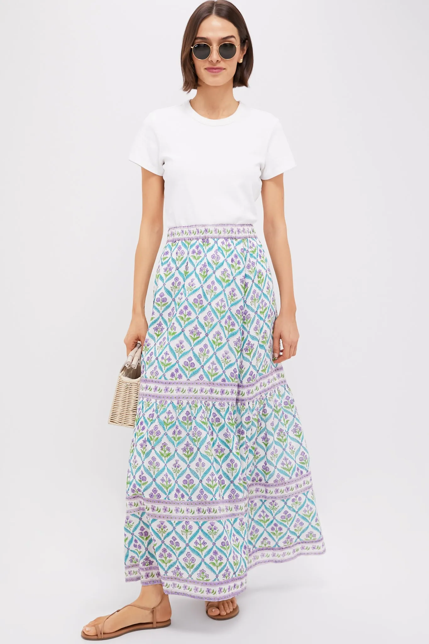 Turquoise Purple Diamond Sutton Maxi Skirt sold by Tuckernuck product image thumbnail 2