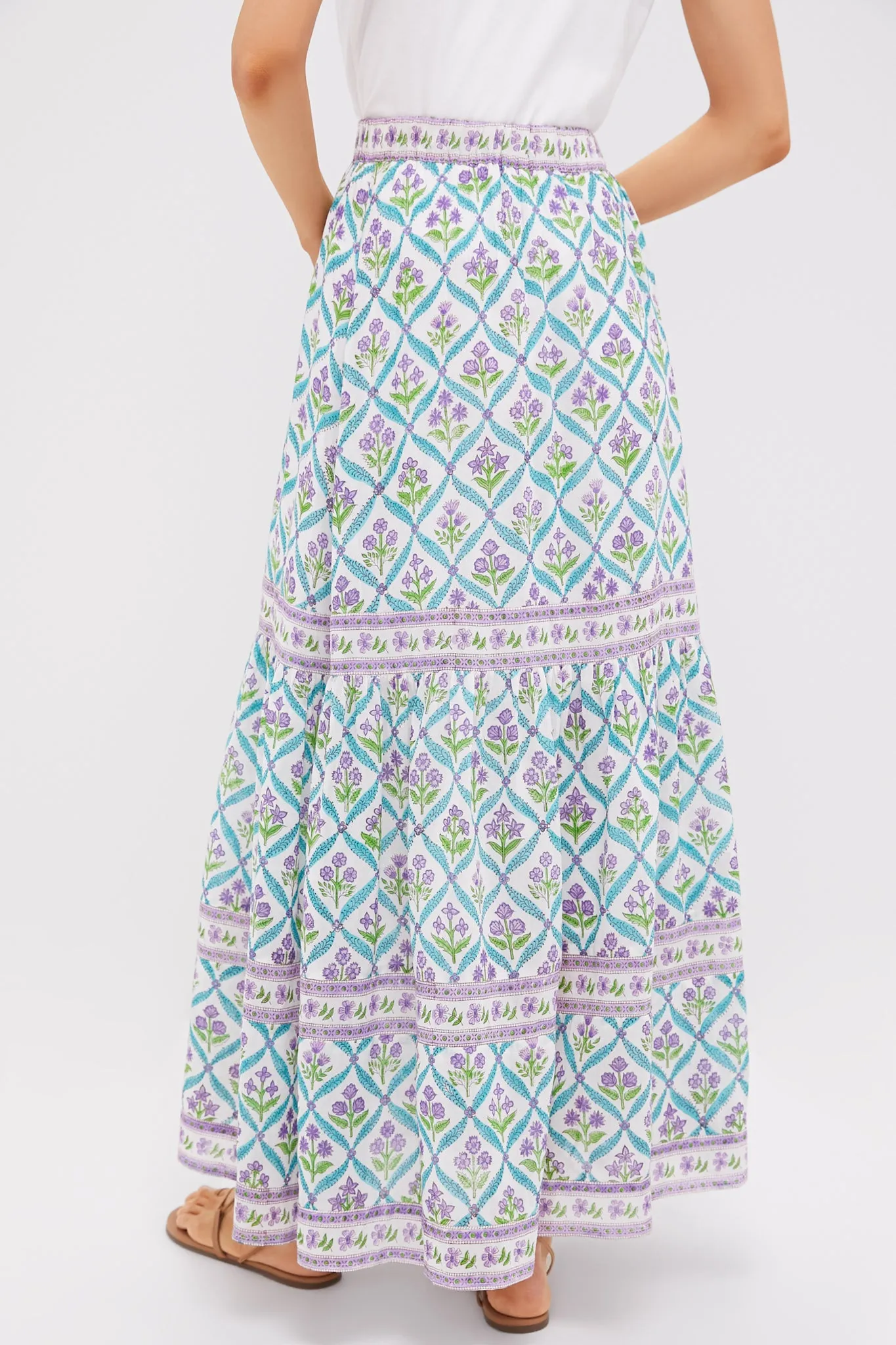 Turquoise Purple Diamond Sutton Maxi Skirt sold by Tuckernuck product image thumbnail 4