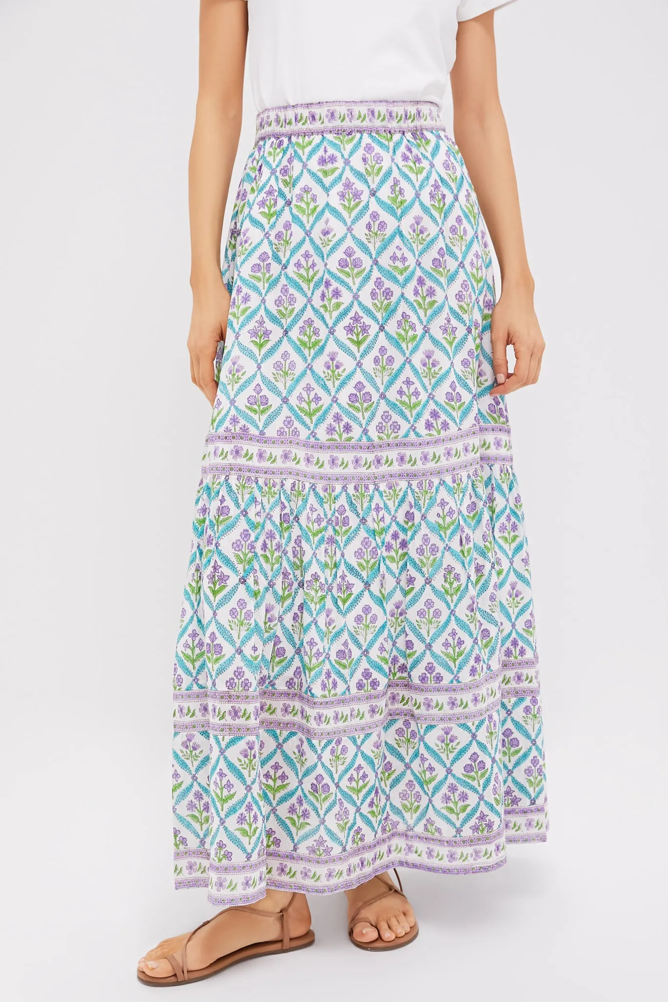 Turquoise Purple Diamond Sutton Maxi Skirt sold by Tuckernuck