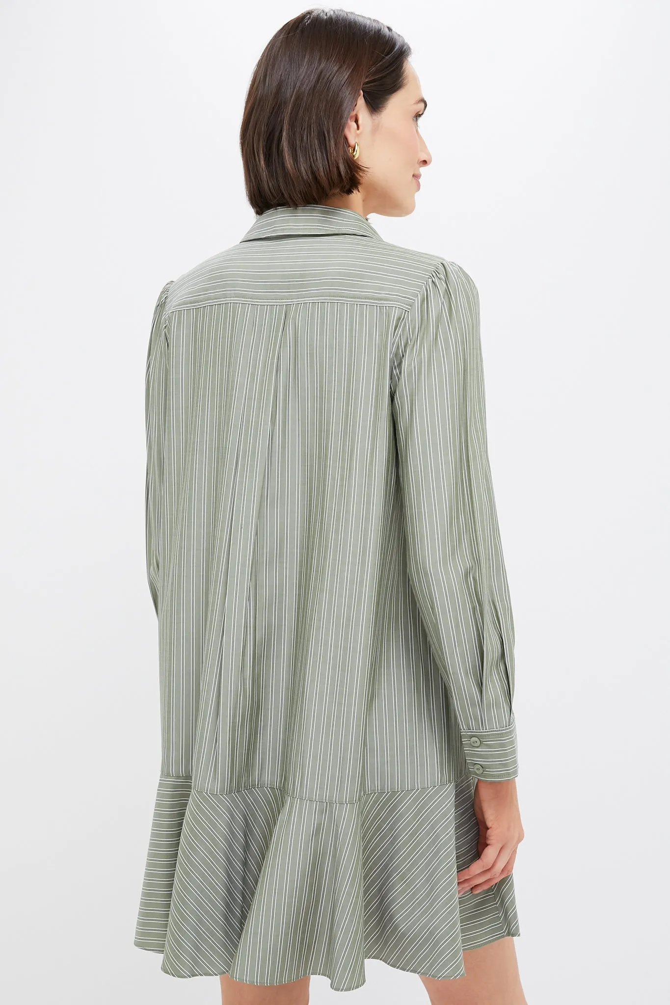 Green Stripe Callahan Shirt Dress sold by Tuckernuck product image thumbnail 4