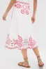 Multi Eevi Embroidered Twill Midi Skirt sold by Tuckernuck