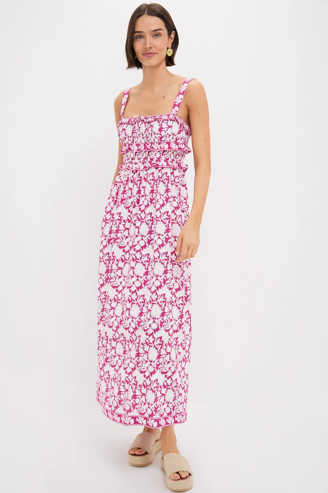 Pink and White Denise Maxi Dress sold by Tuckernuck