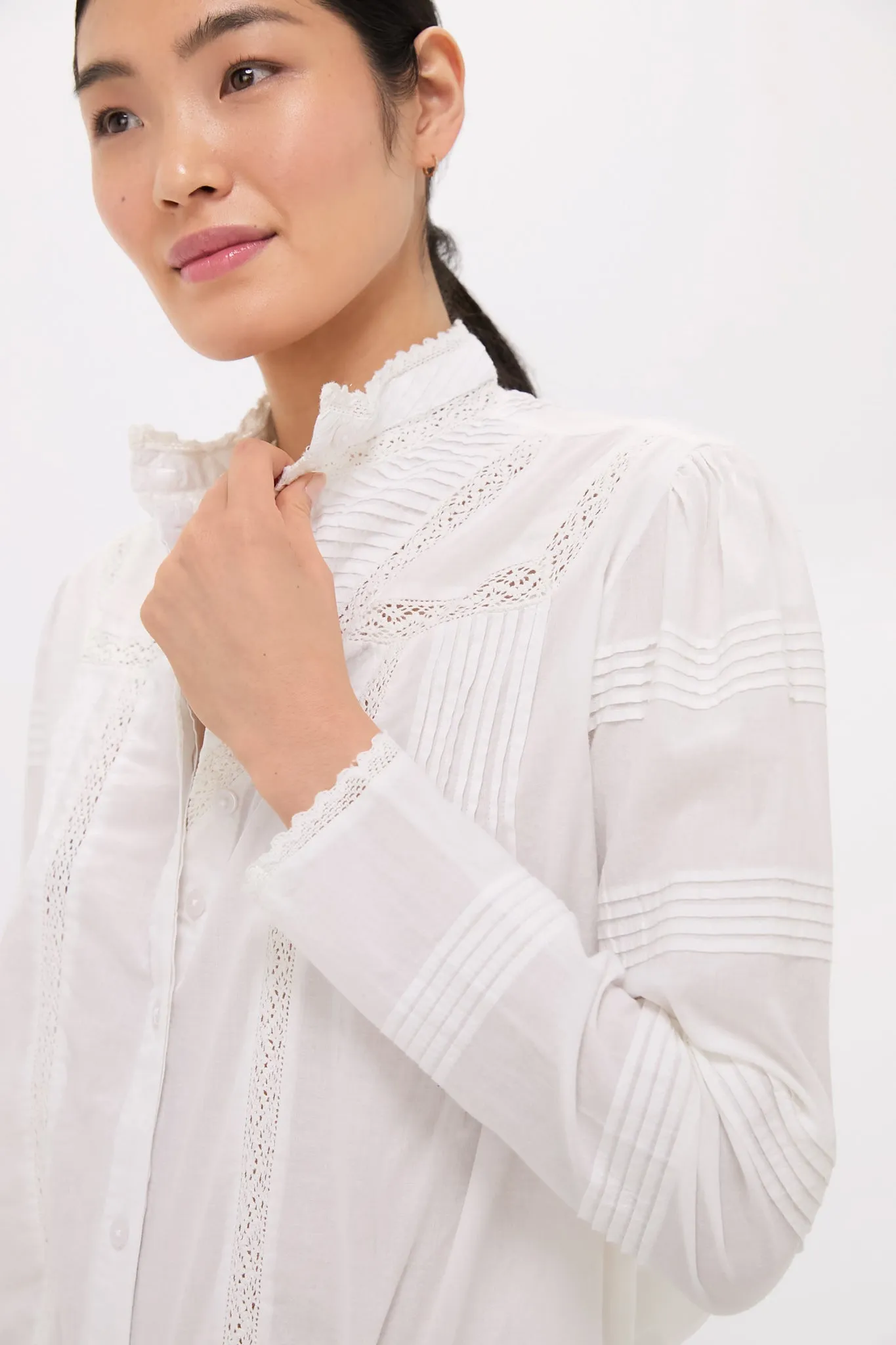 White Priya Shirt sold by Tuckernuck product image thumbnail 5