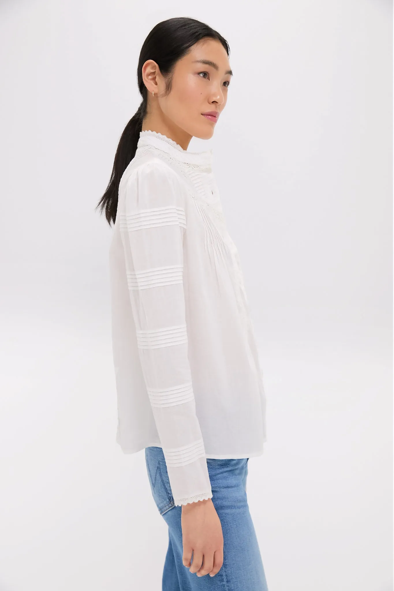 White Priya Shirt sold by Tuckernuck product image thumbnail 3