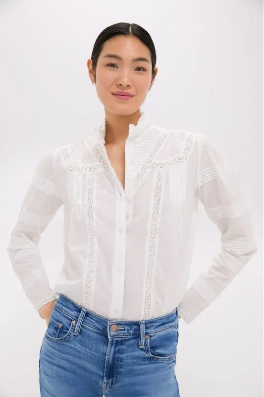White Priya Shirt sold by Tuckernuck