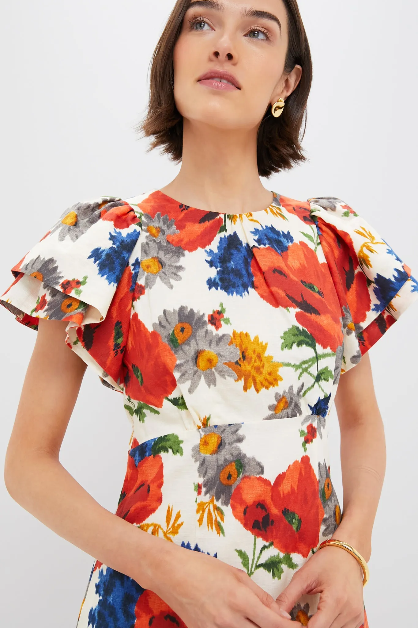 Crimson Poppy Cotton Linen Elodie Dress sold by Tuckernuck product image thumbnail 5