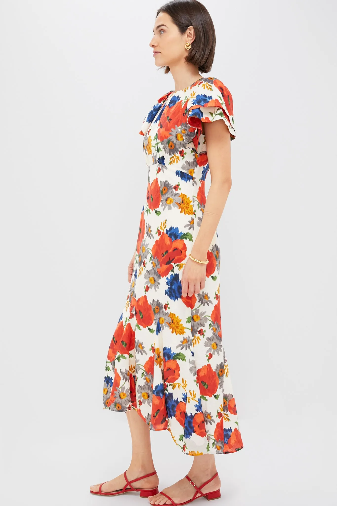 Crimson Poppy Cotton Linen Elodie Dress sold by Tuckernuck product image thumbnail 3