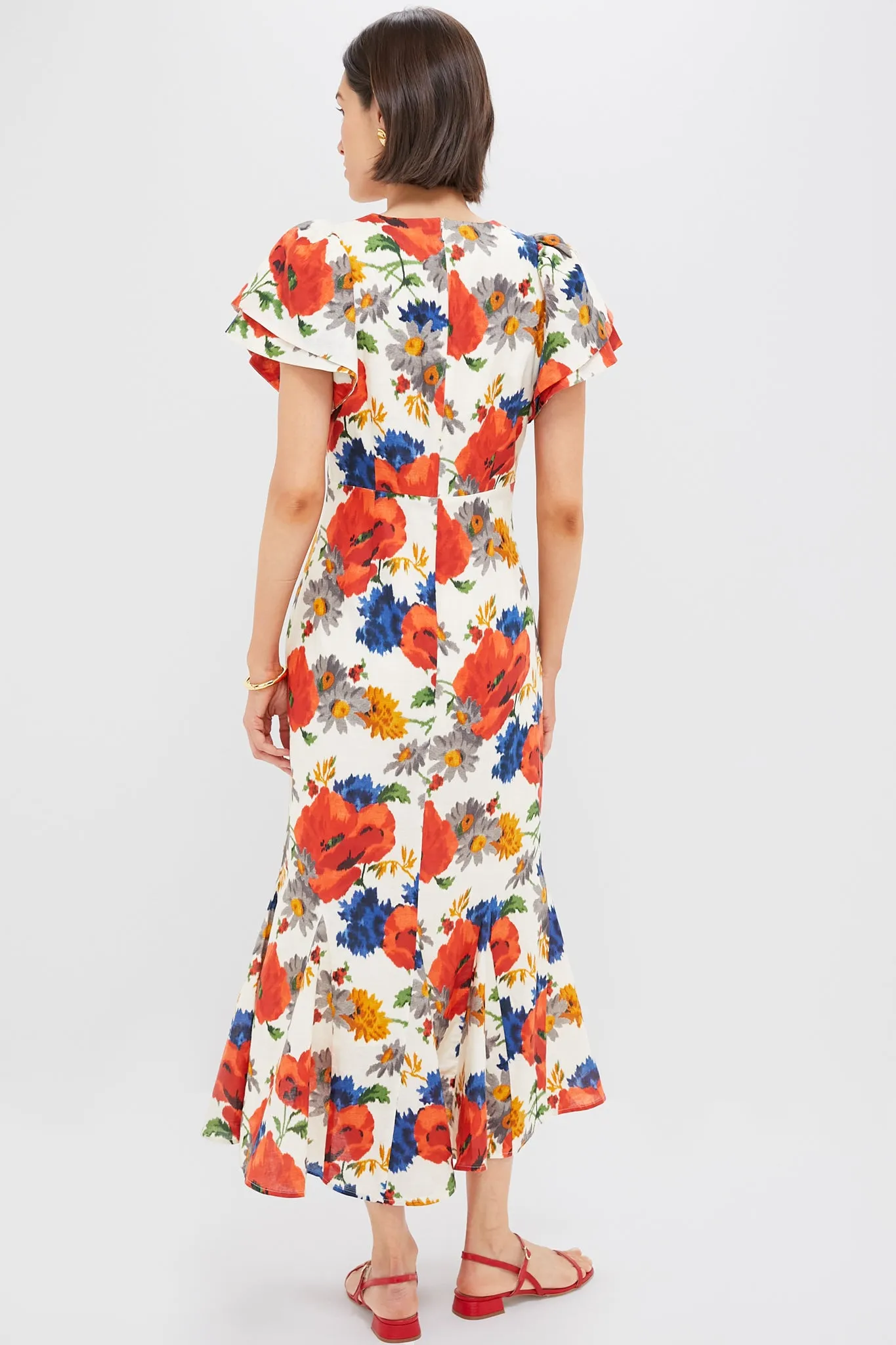 Crimson Poppy Cotton Linen Elodie Dress sold by Tuckernuck product image thumbnail 4