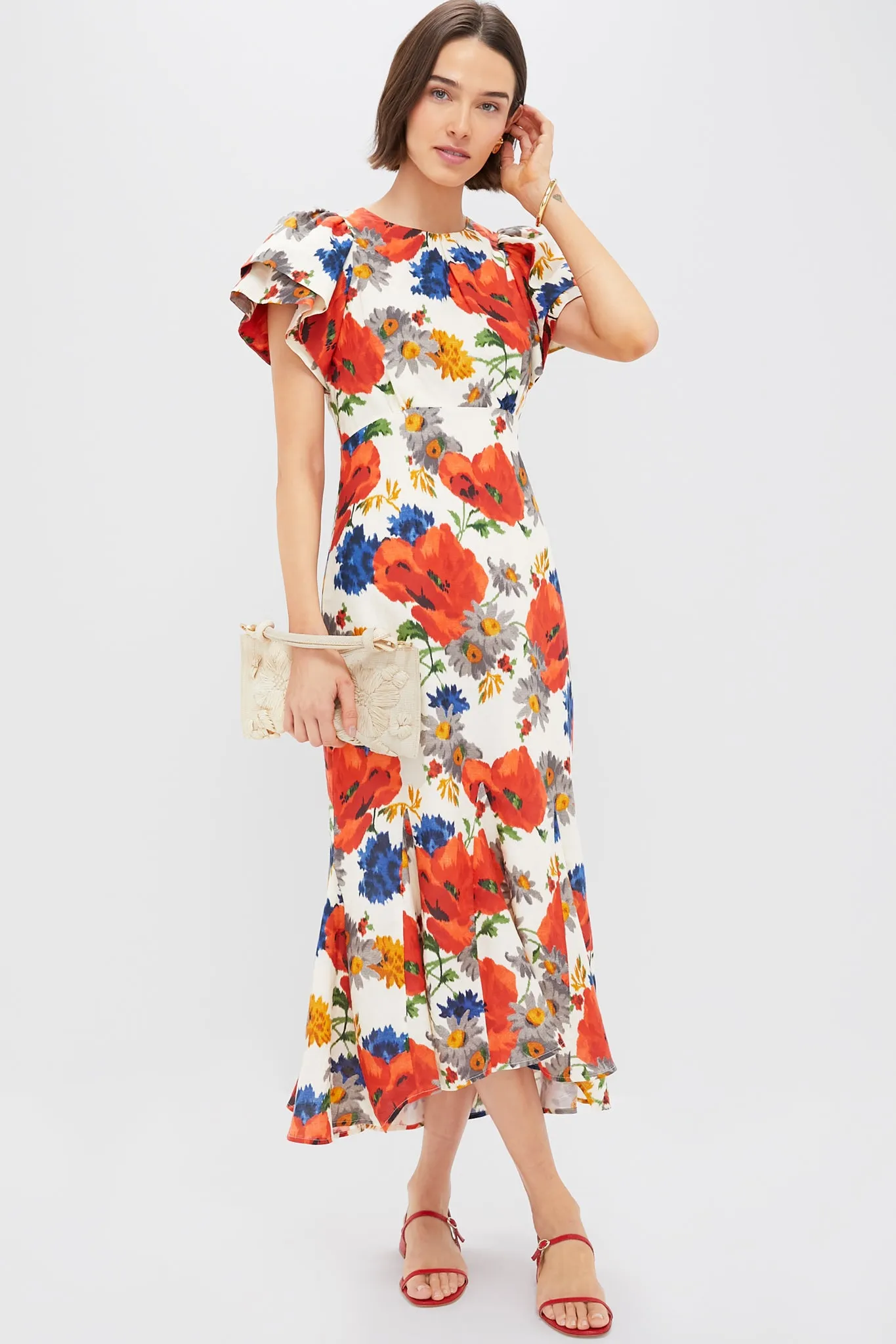 Crimson Poppy Cotton Linen Elodie Dress sold by Tuckernuck product image thumbnail 2