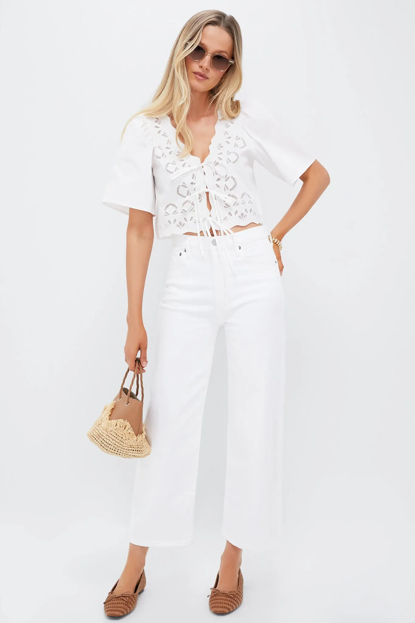White Eyelet Top sold by Tuckernuck product image thumbnail 2