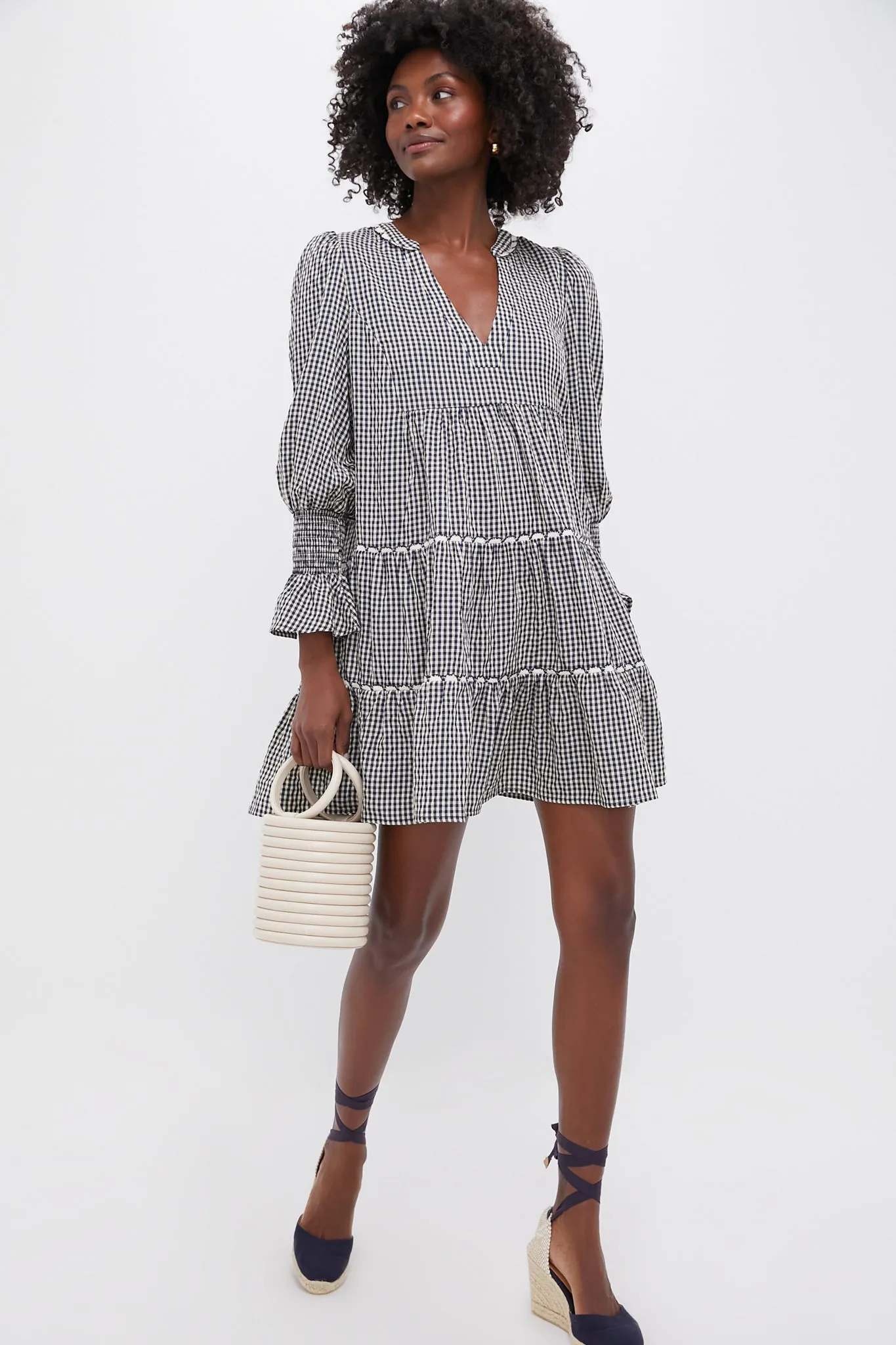 Navy Gingham Kenzo Dress sold by Tuckernuck product image thumbnail 2
