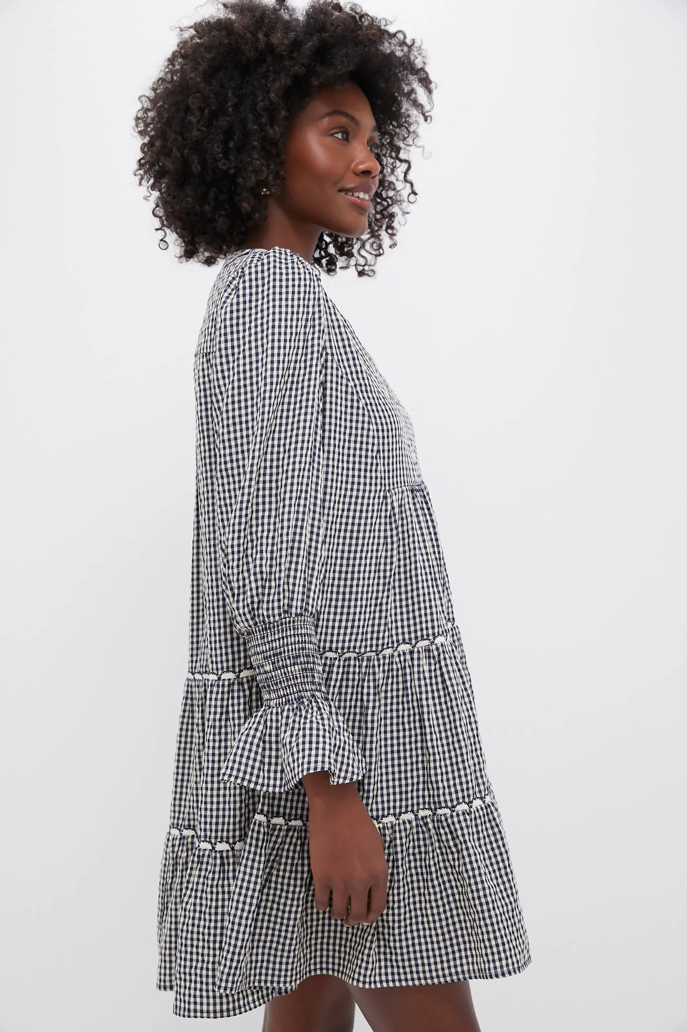 Navy Gingham Kenzo Dress sold by Tuckernuck product image thumbnail 3