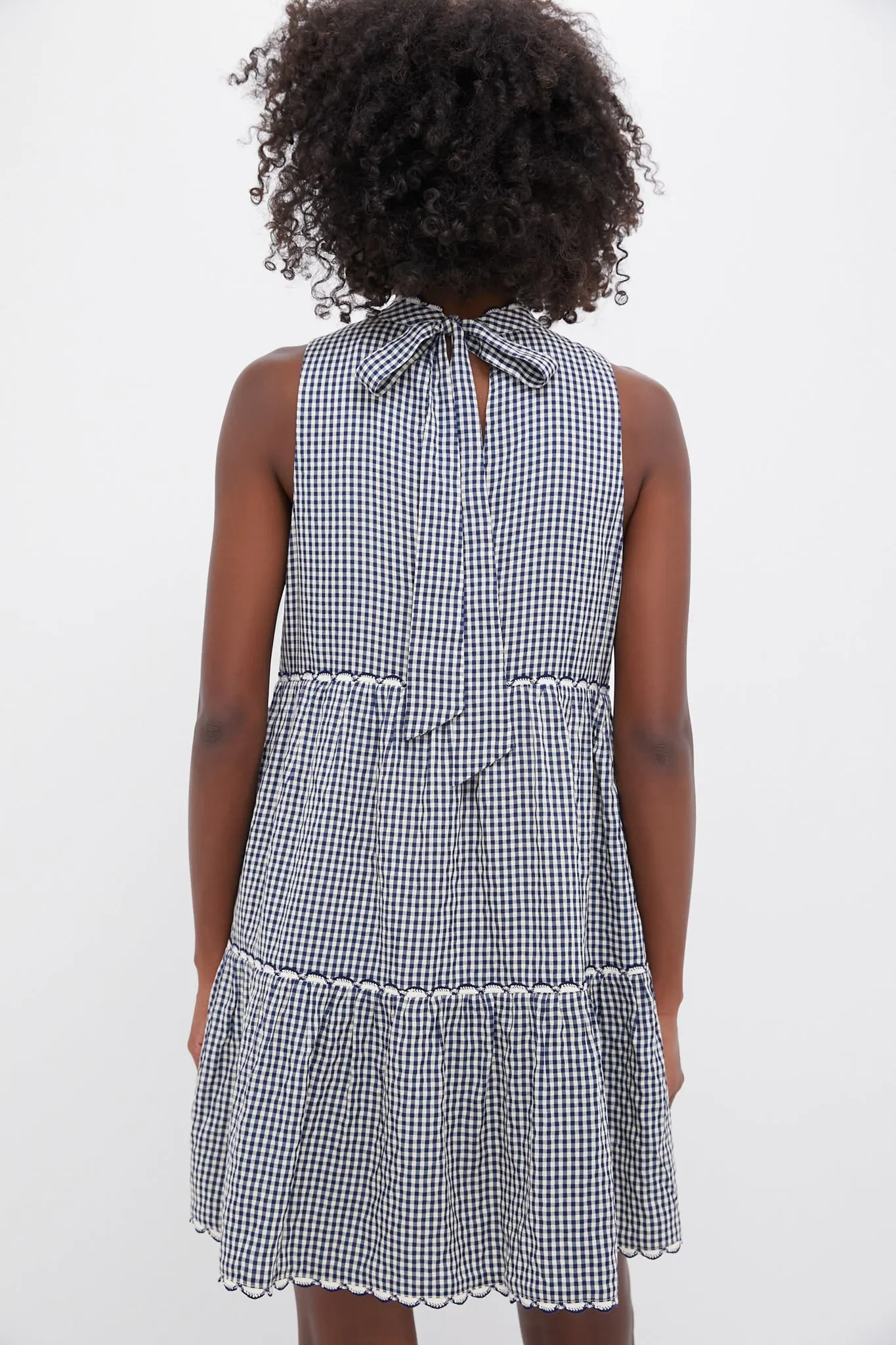 Navy Gingham Morgan Dress sold by Tuckernuck product image thumbnail 4