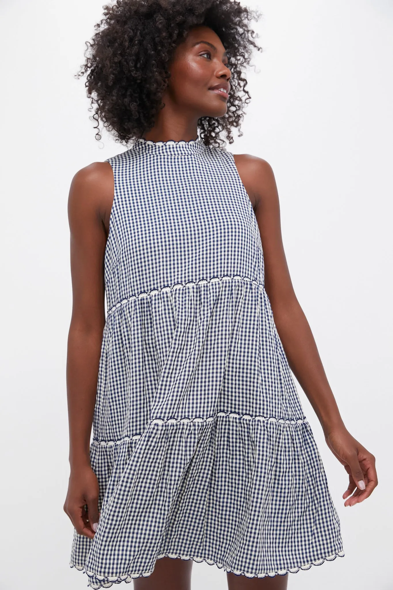 Navy Gingham Morgan Dress sold by Tuckernuck