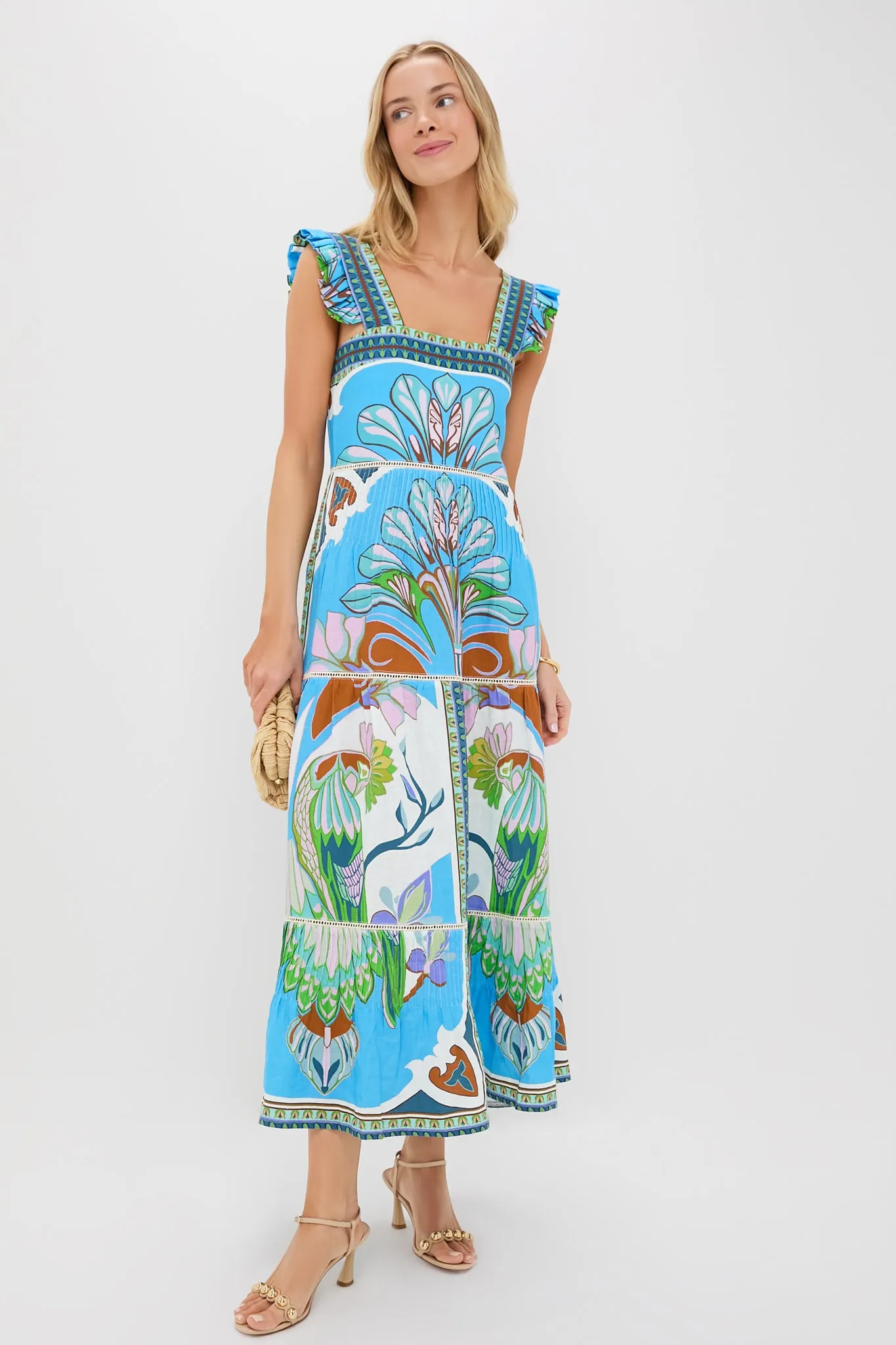 Blue Multicolor Sybill Dress sold by Tuckernuck product image thumbnail 2