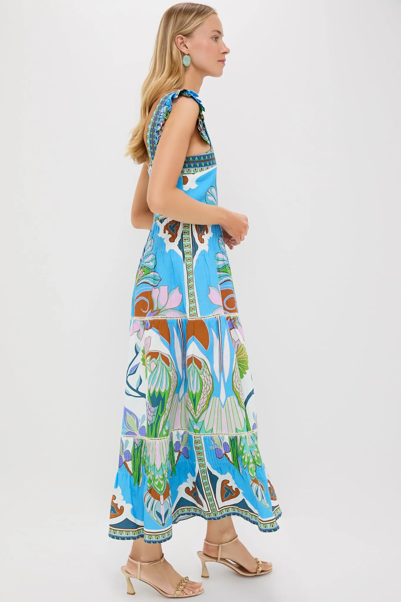 Blue Multicolor Sybill Dress sold by Tuckernuck product image thumbnail 3