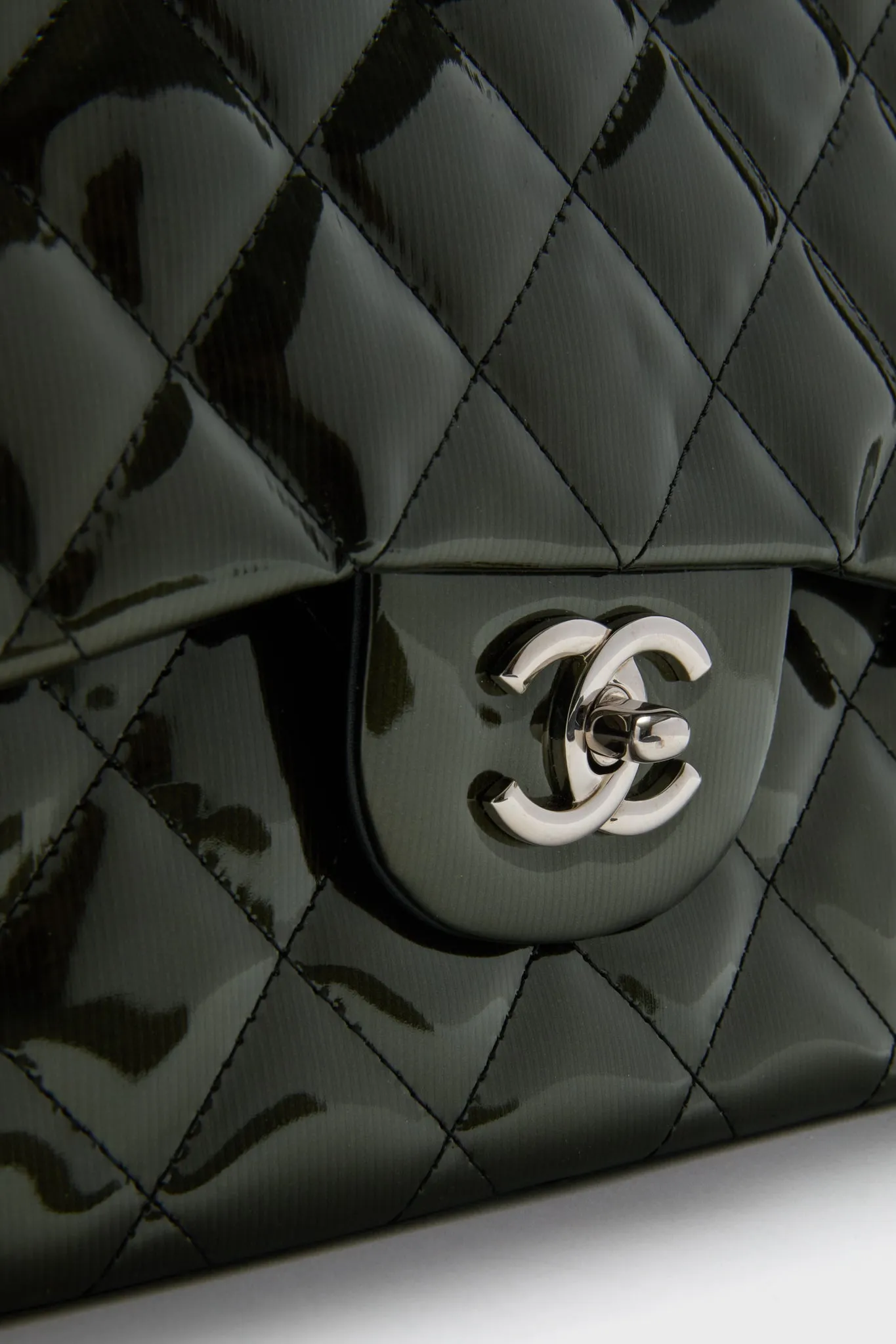 CHANEL Olive Patent Leather Matelasse Coco Mark Shoulder Bag sold by Tuckernuck product image thumbnail 5