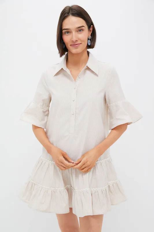 Tan Stripe Mckenna Dress sold by Tuckernuck