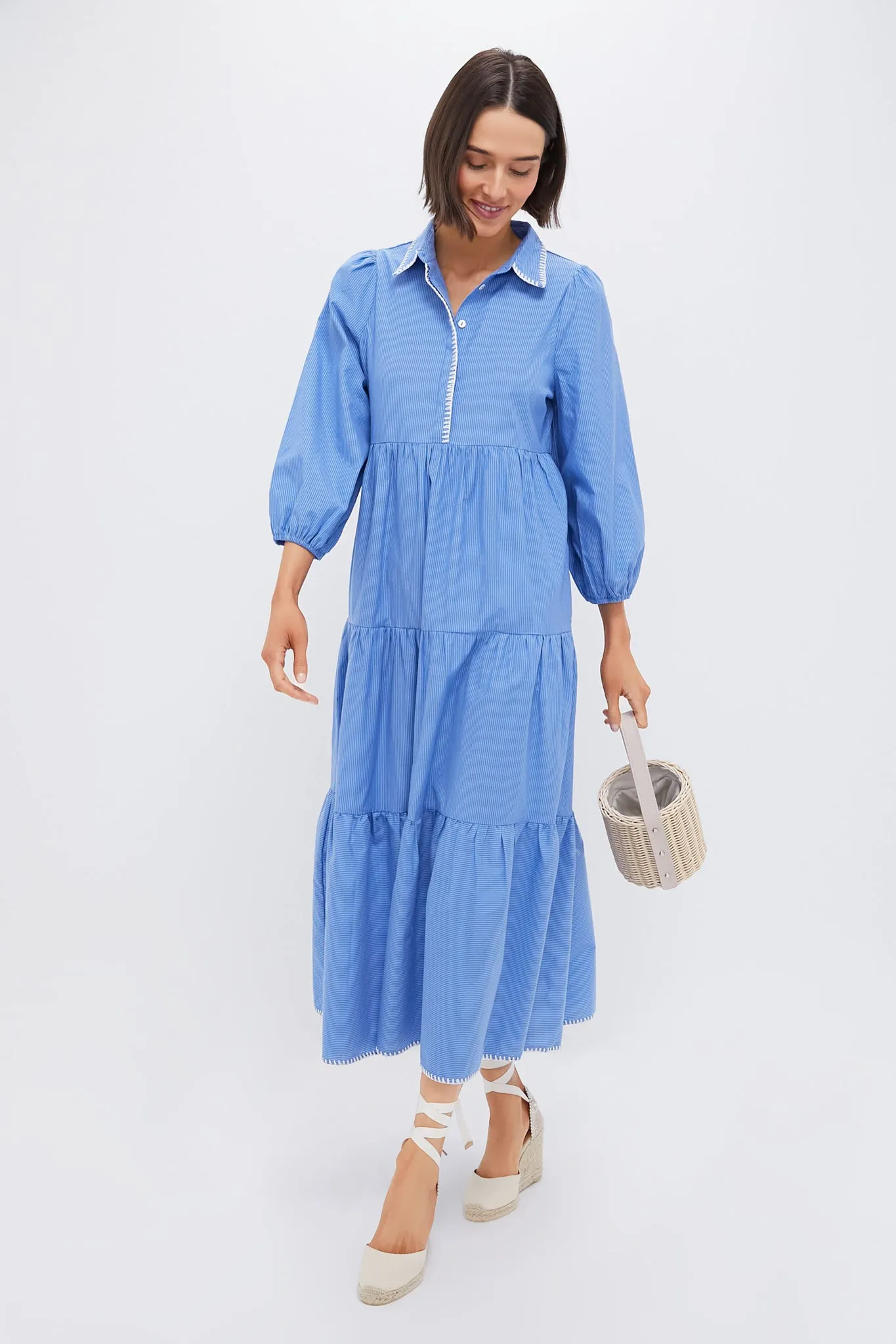 Whipstitch Blue Stripe Mabel Maxi Dress sold by Tuckernuck product image thumbnail 5