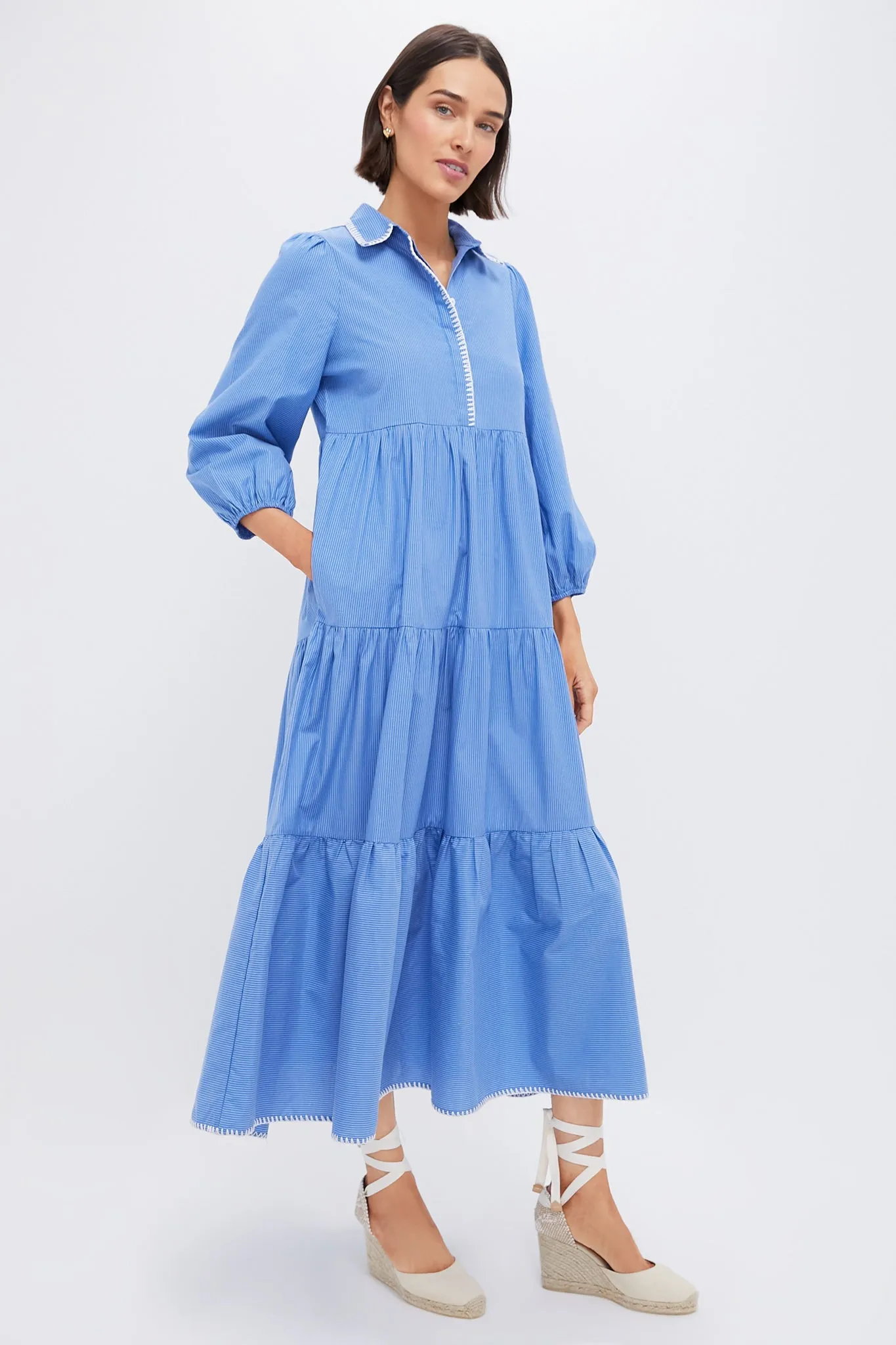 Whipstitch Blue Stripe Mabel Maxi Dress sold by Tuckernuck product image thumbnail 3