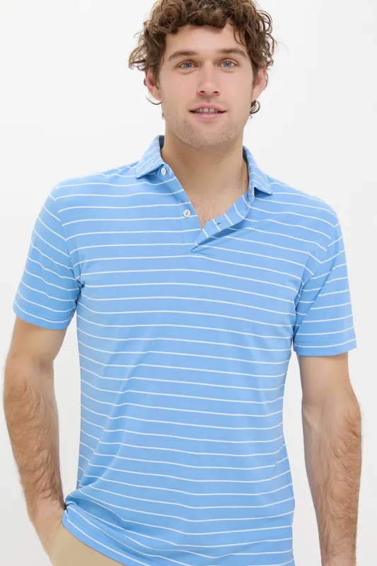 Fountain Blue Coda Performance Mesh Polo sold by Tuckernuck