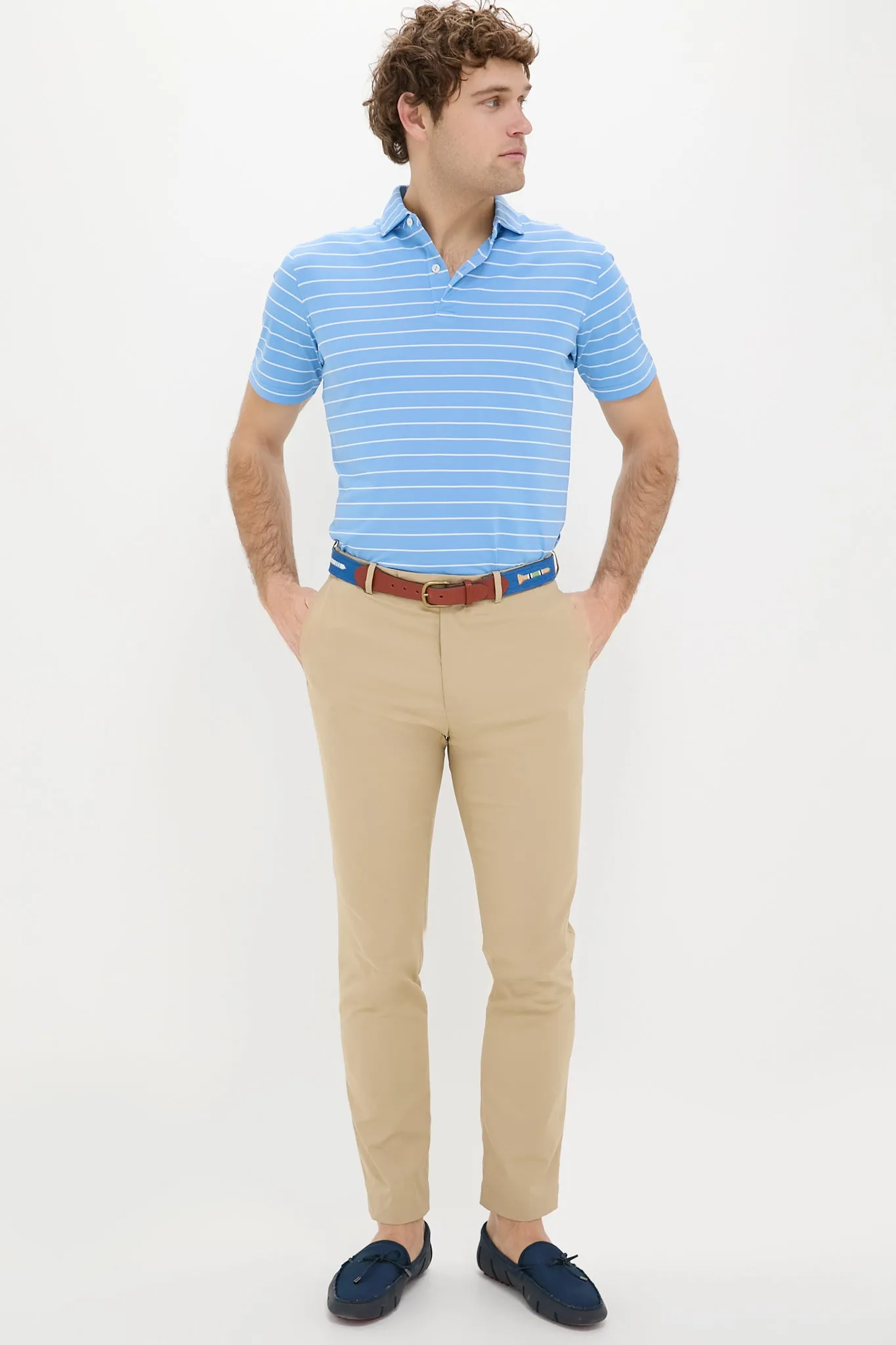 Fountain Blue Coda Performance Mesh Polo sold by Tuckernuck product image thumbnail 2