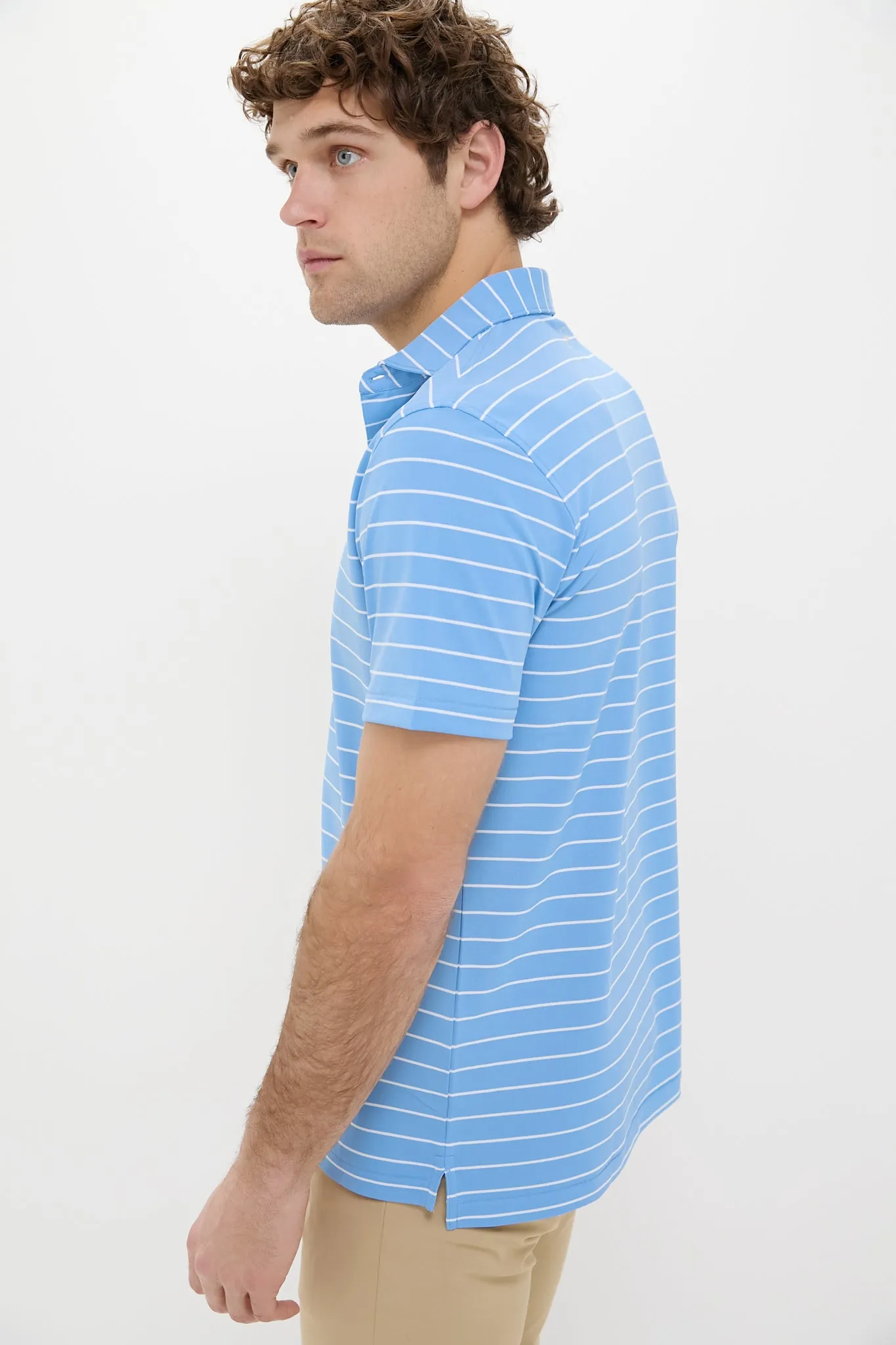 Fountain Blue Coda Performance Mesh Polo sold by Tuckernuck product image thumbnail 3