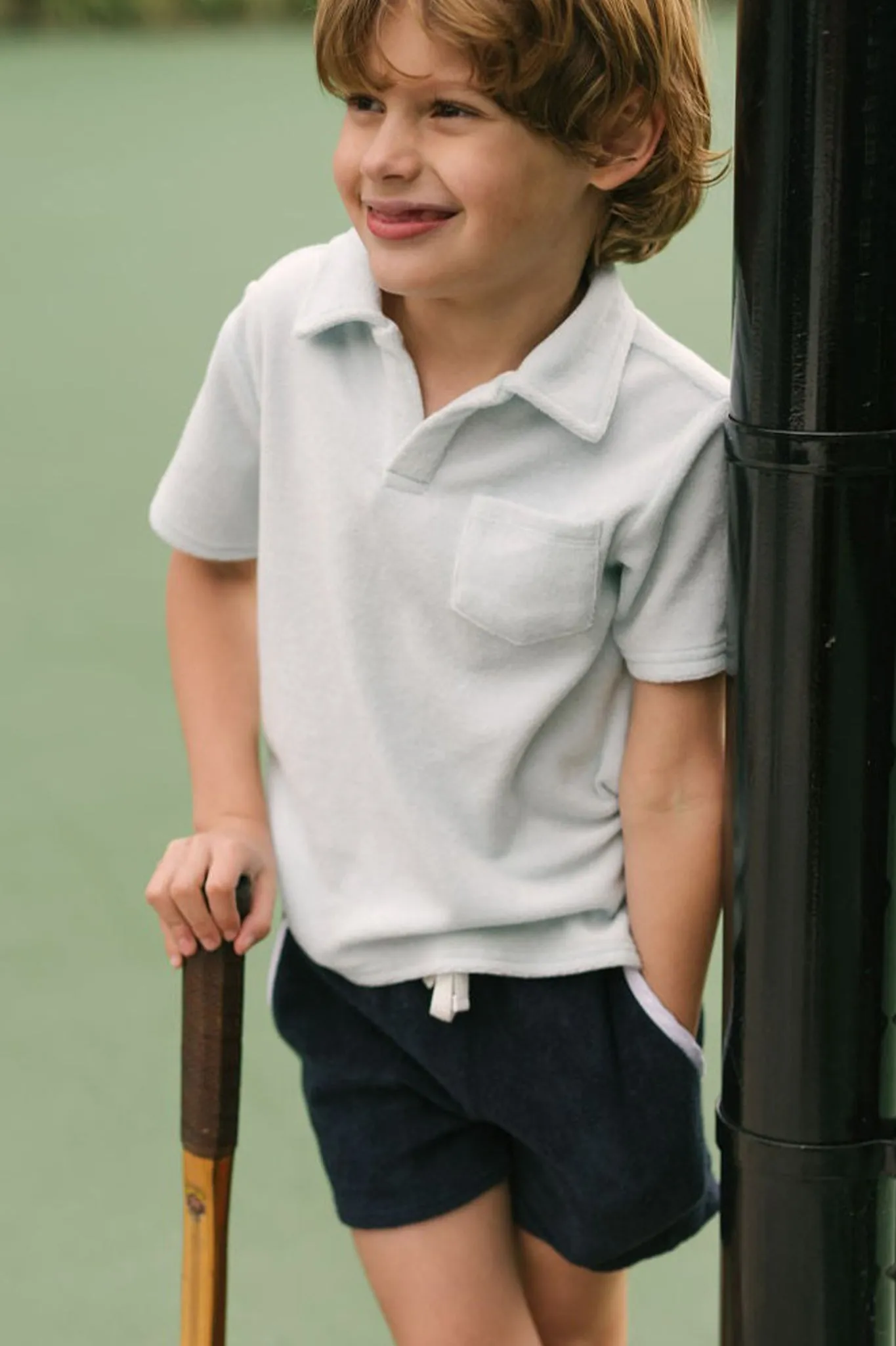 White French Terry Polo Shirt sold by Tuckernuck product image thumbnail 2