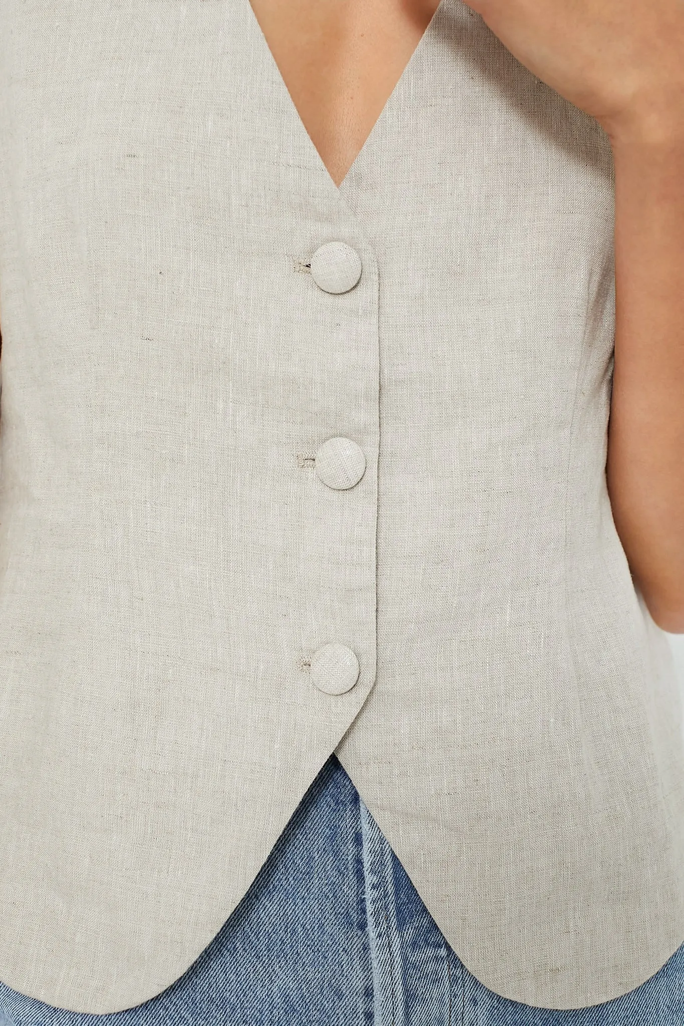 Natural Linen Swing Freya Vest sold by Tuckernuck product image thumbnail 5