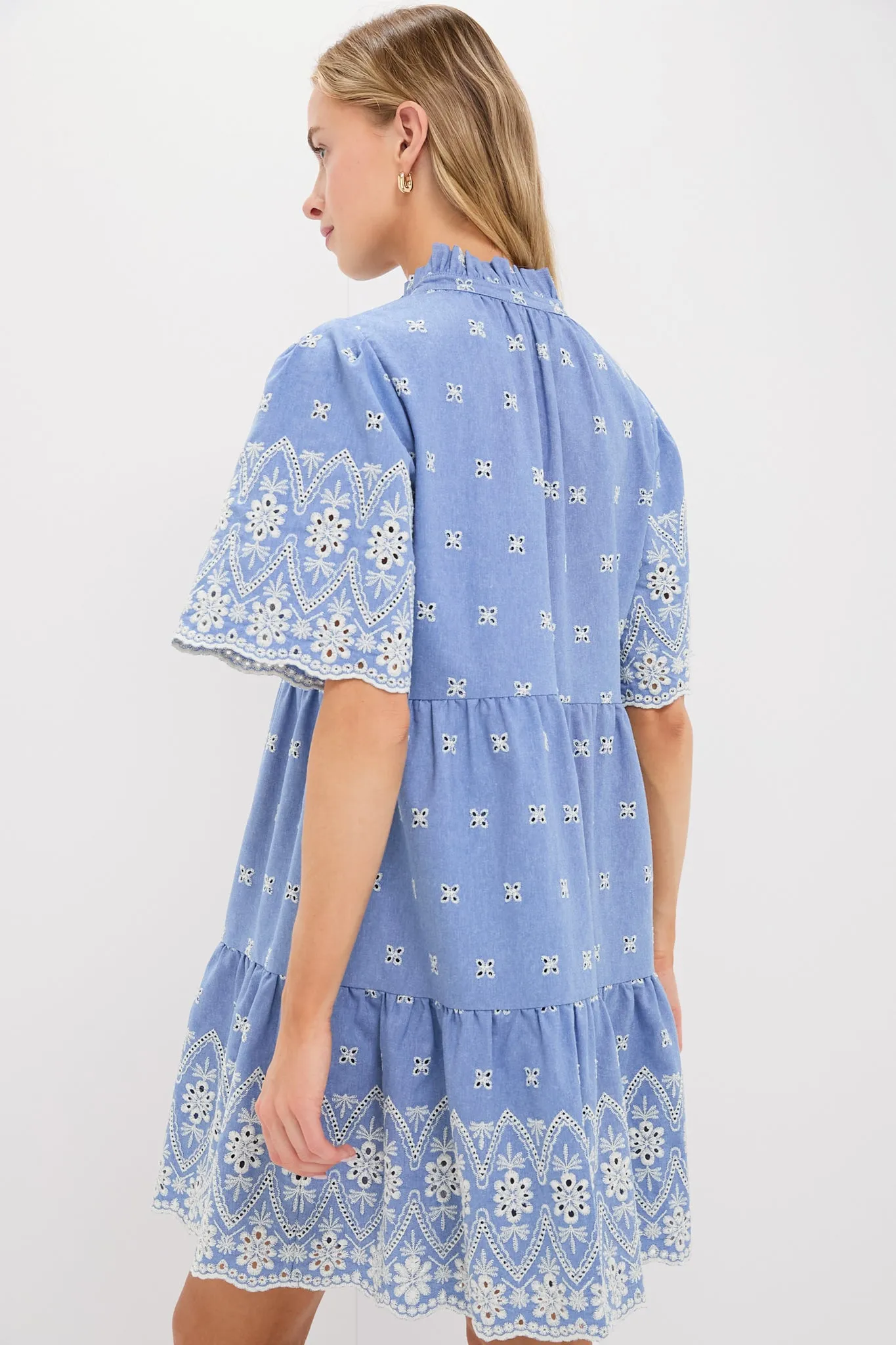 Chambray Embroidered Crawford Dress sold by Tuckernuck product image thumbnail 5