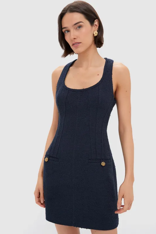 Navy Tweed Britton Dress made by Tuckernuck