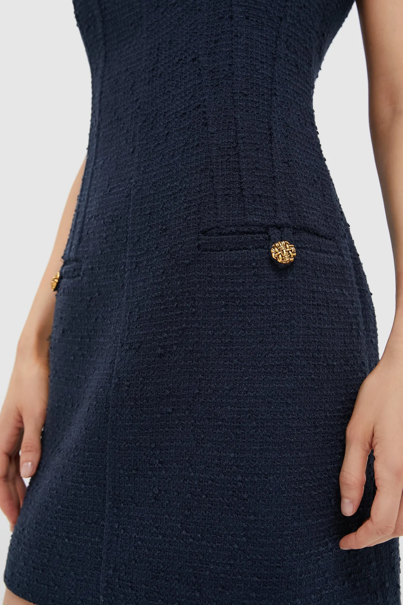 Navy Tweed Britton Dress sold by Tuckernuck product image thumbnail 5