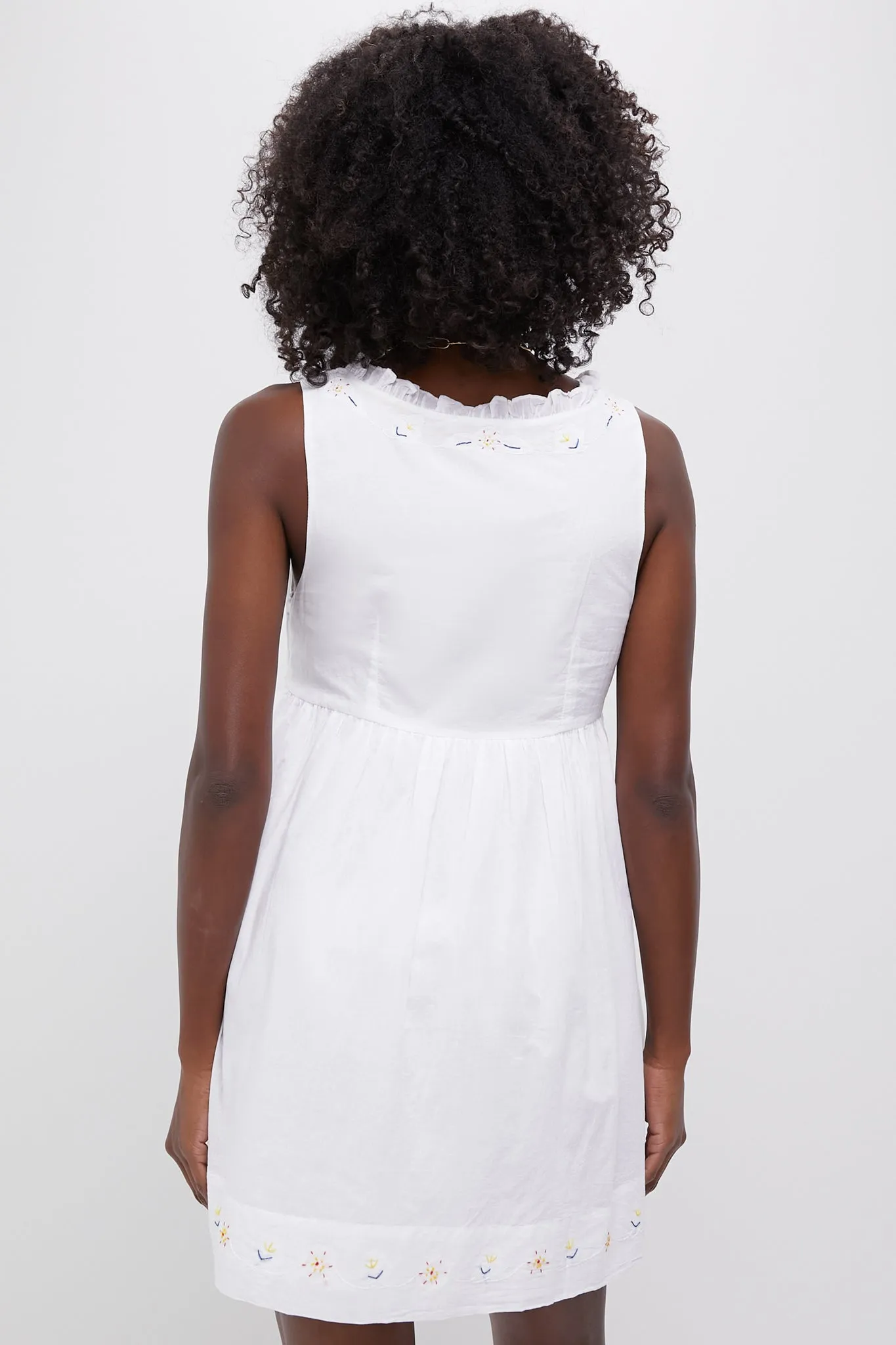 White Floral Embroidered Meissa Dress sold by Tuckernuck product image thumbnail 4