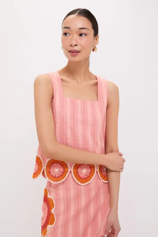 Coral Crochet Blake Tank made by Anna Cate