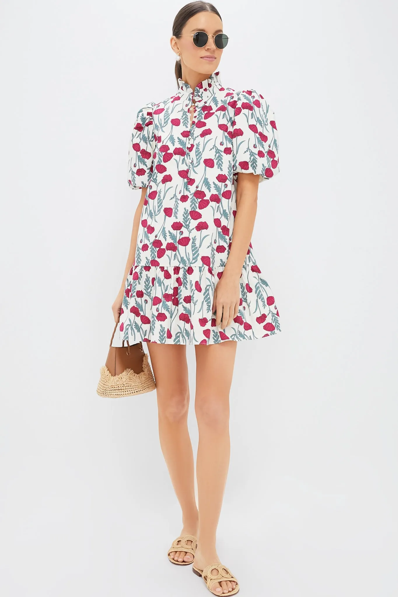 Red Amaryllis Floral Mimsy Mini Dress sold by Tuckernuck product image thumbnail 2