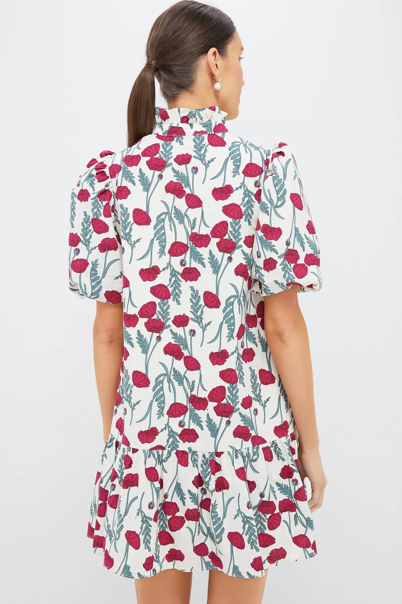 Red Amaryllis Floral Mimsy Mini Dress sold by Tuckernuck product image thumbnail 4