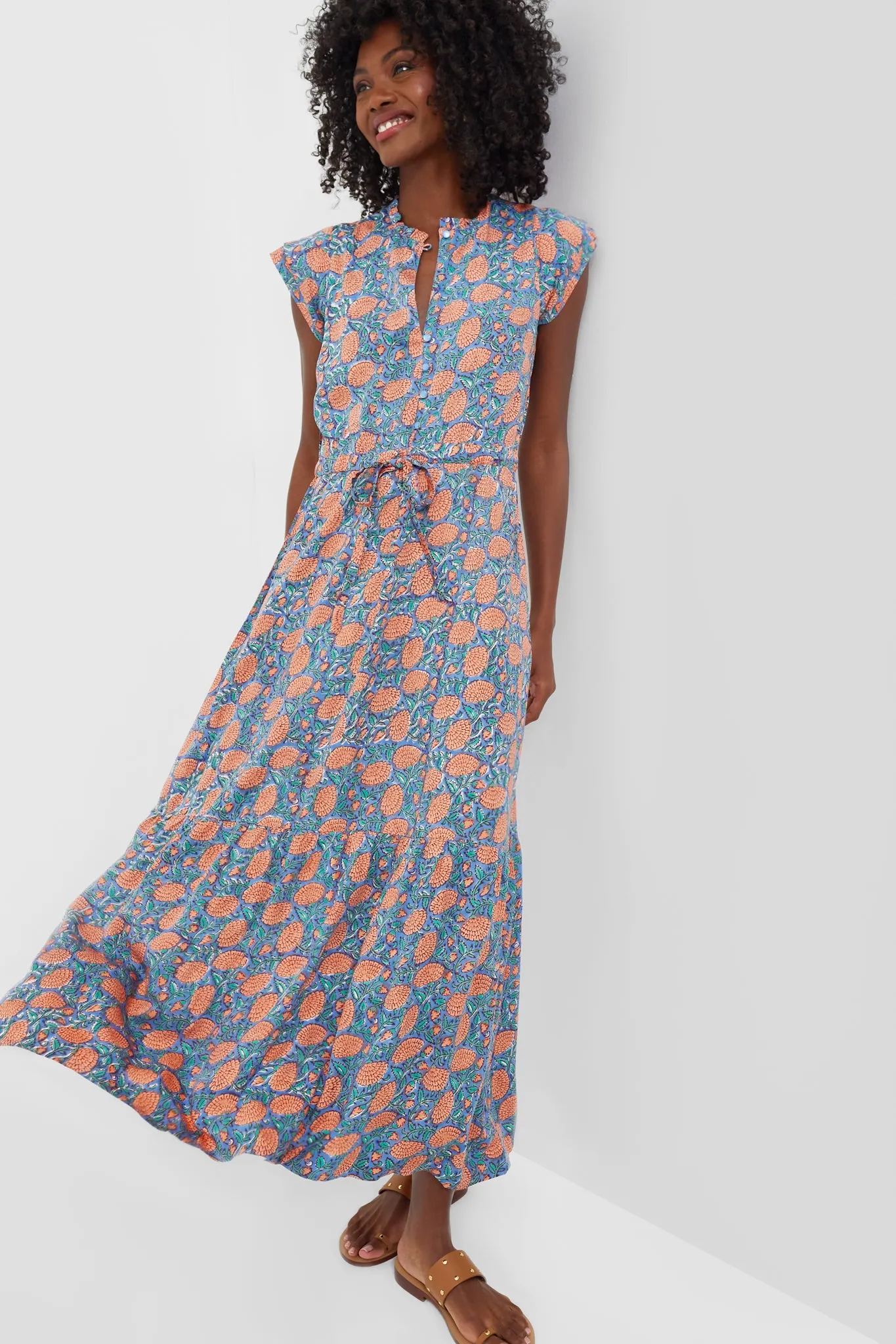 Cheateau Flower Frances 3 Frill Dress sold by Tuckernuck