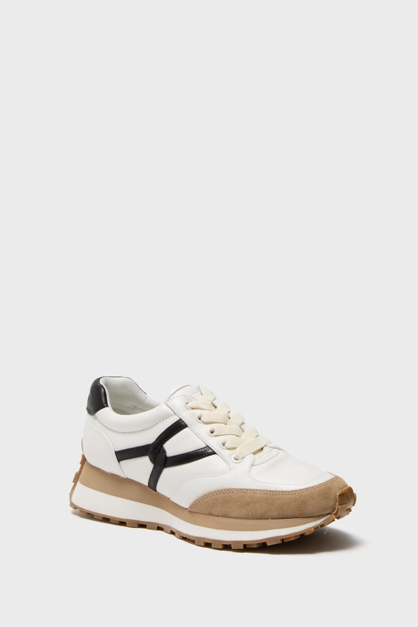 Coconut and Black Valentina Sneakers sold by Tuckernuck