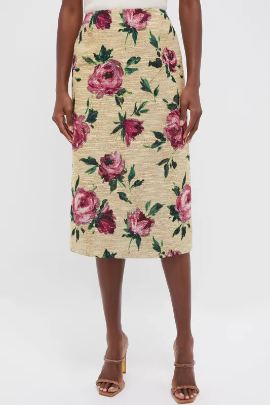 Roses Pencil Skirt sold by Tuckernuck