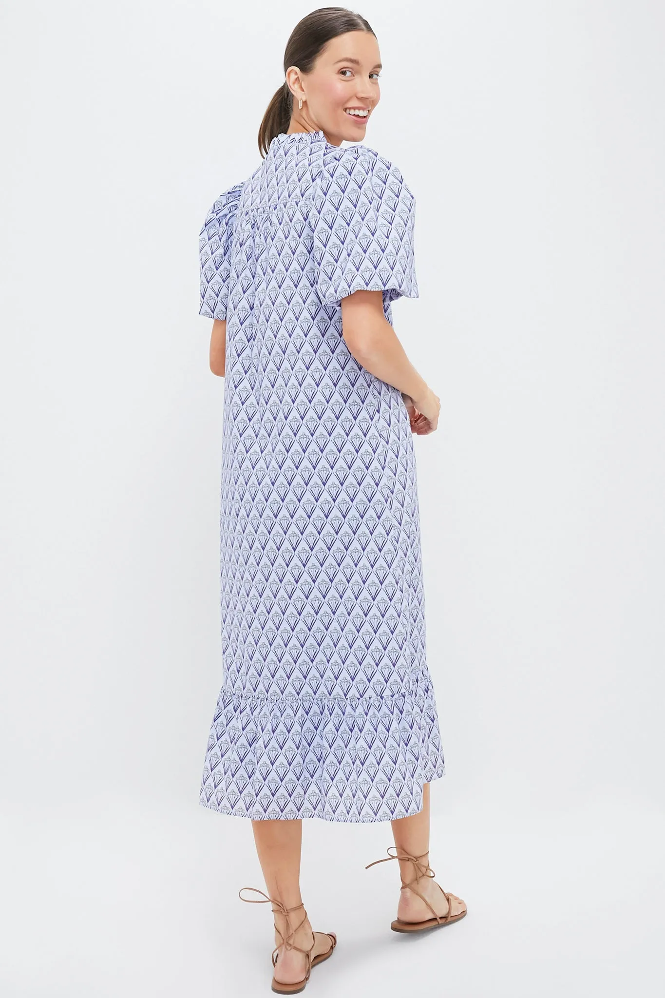 Periwinkle Trellis Floral Mimi Midi Dress sold by Tuckernuck product image thumbnail 4