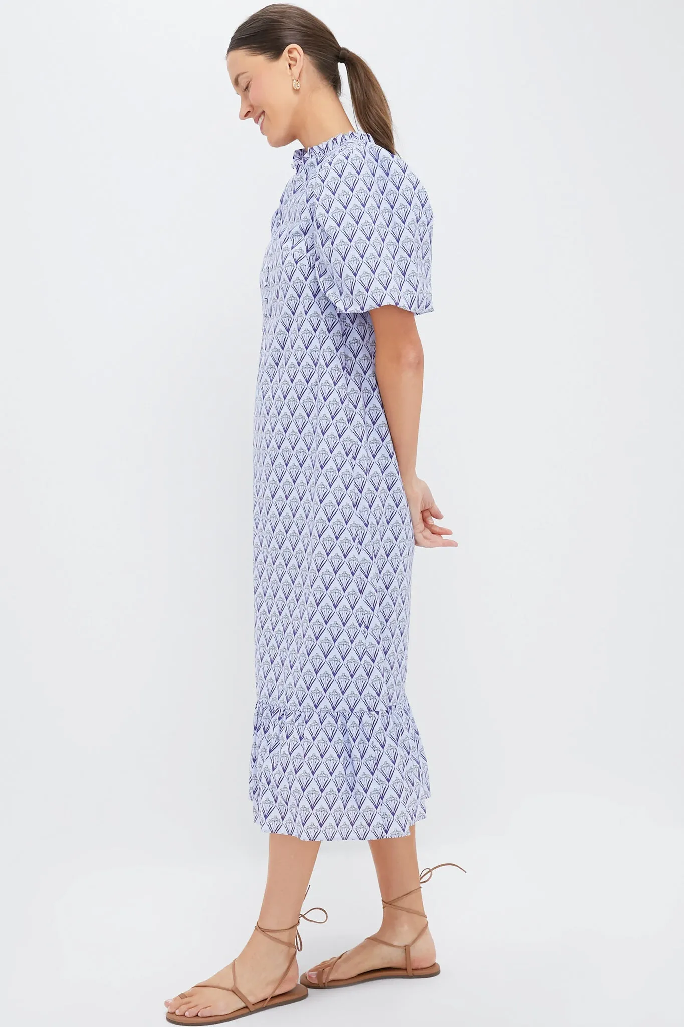 Periwinkle Trellis Floral Mimi Midi Dress sold by Tuckernuck product image thumbnail 3